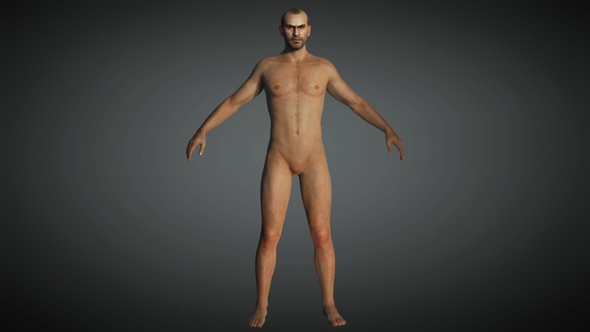 AAA Apocalypse Male Character 11 Low-poly 3D model_12