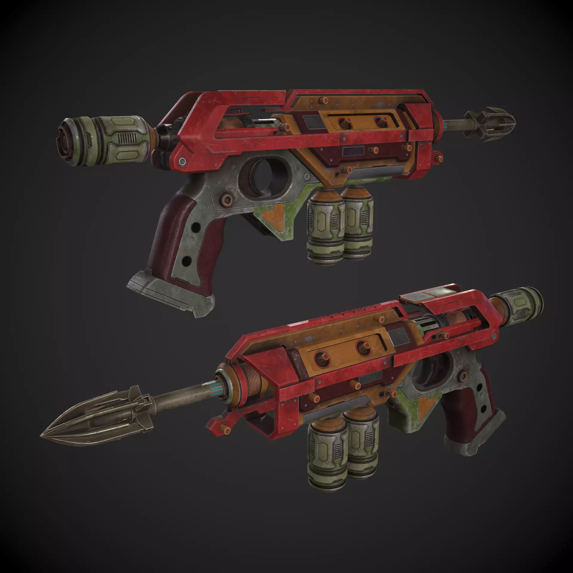 Sci-fi Harpoon Low-poly 3D model