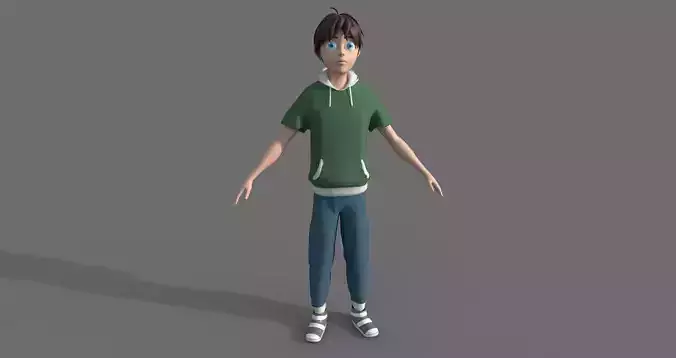 Kid model cartoon character