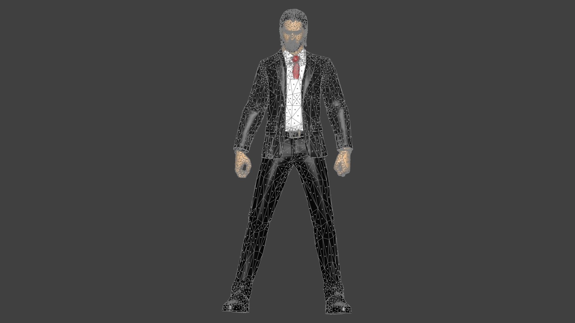 John Wrick Low-poly 3D model_3