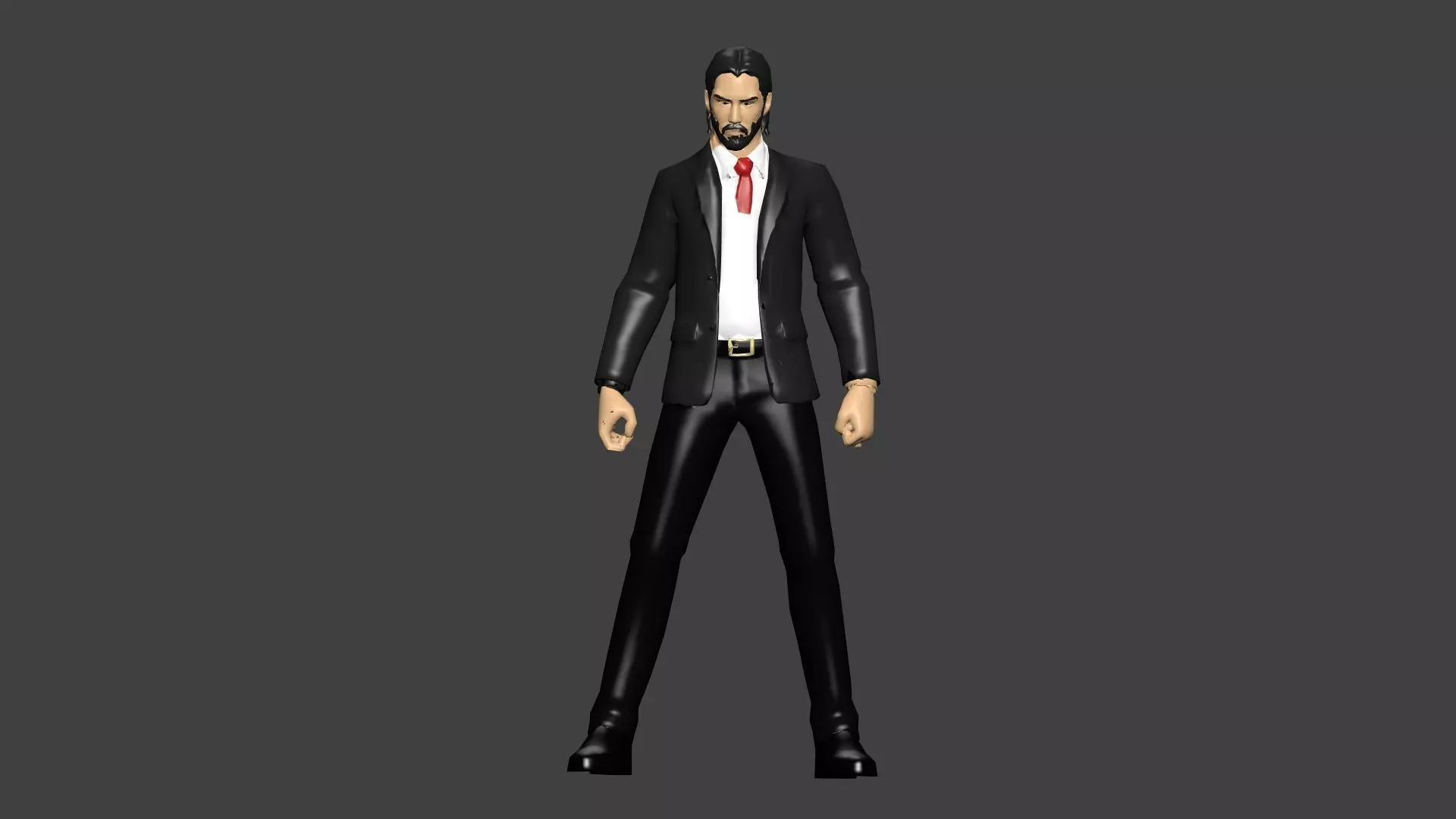 John Wrick Low-poly 3D model_0