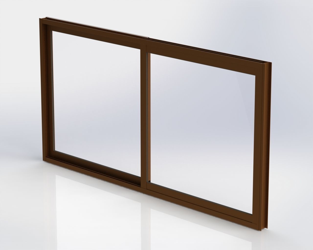 Aluminum office partition with door and window 3D model CGTrader