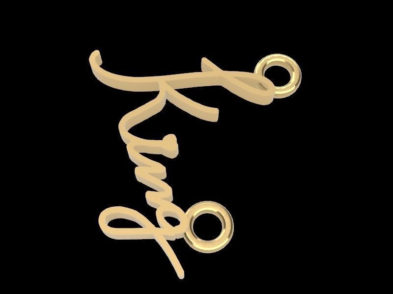 King pendant stl file 3D print model_7