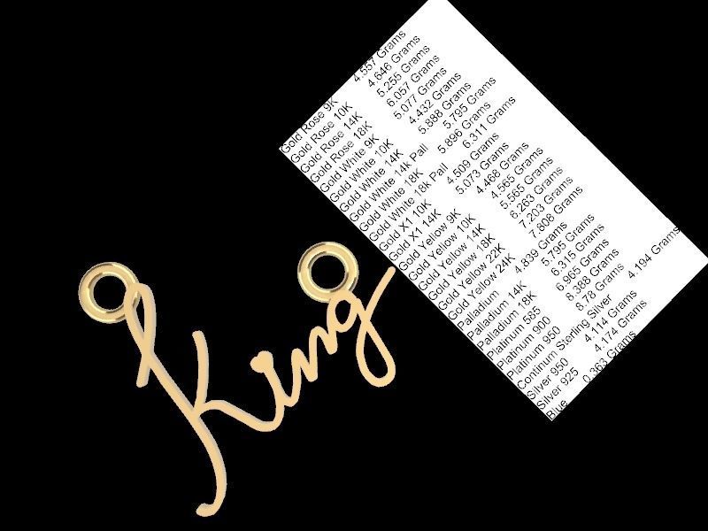 King pendant stl file 3D print model_21