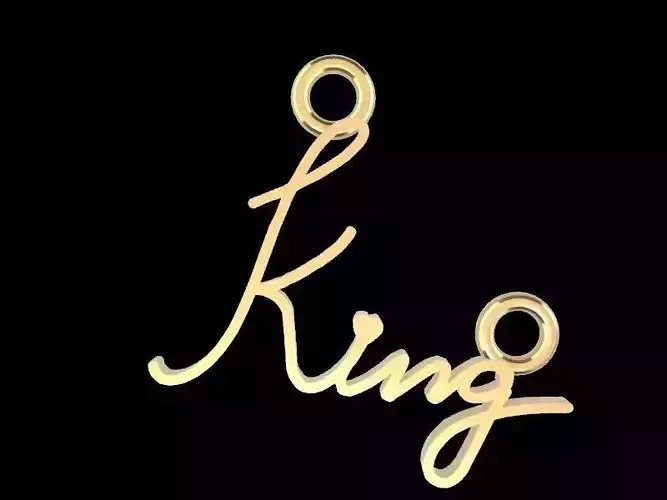 King pendant stl file