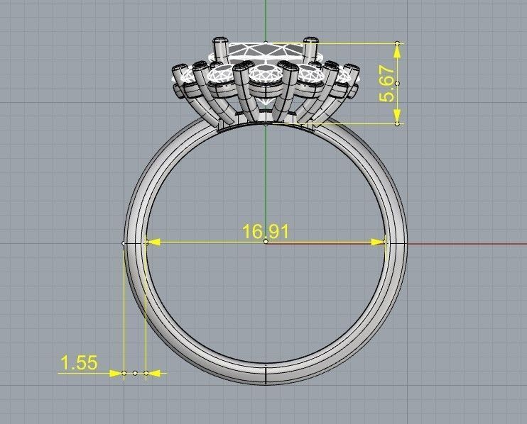 Princess Diana and Kate Middleton Ring - 8x10 Version 3D print model_5
