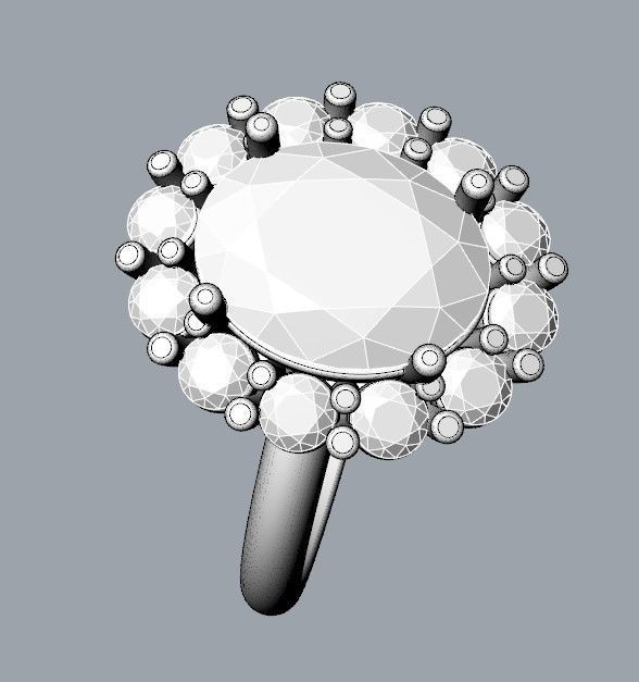 Princess Diana and Kate Middleton Ring - 8x10 Version 3D print model_2