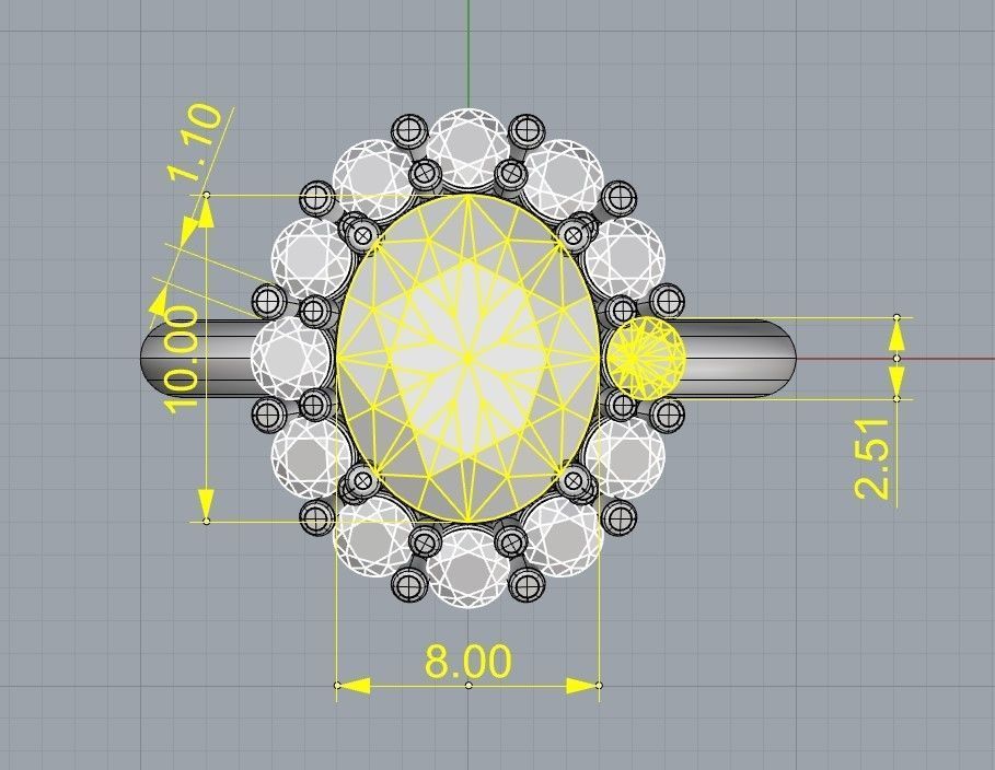 Princess Diana and Kate Middleton Ring - 8x10 Version 3D print model_4