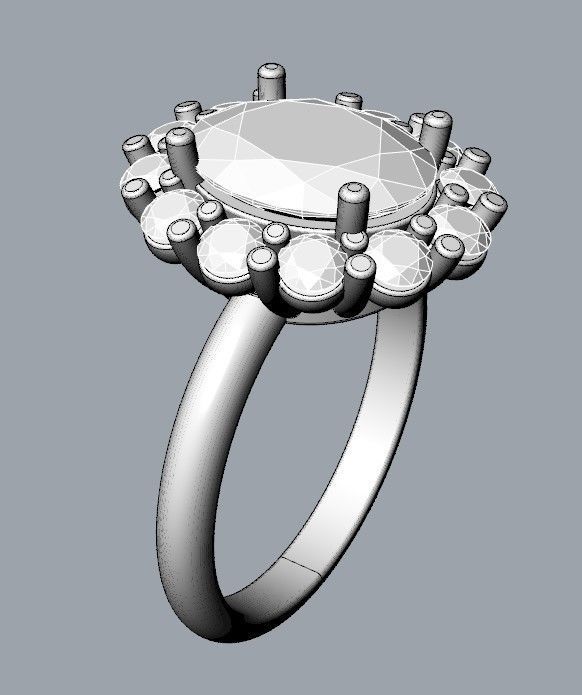 Princess Diana and Kate Middleton Ring - 8x10 Version 3D print model_1