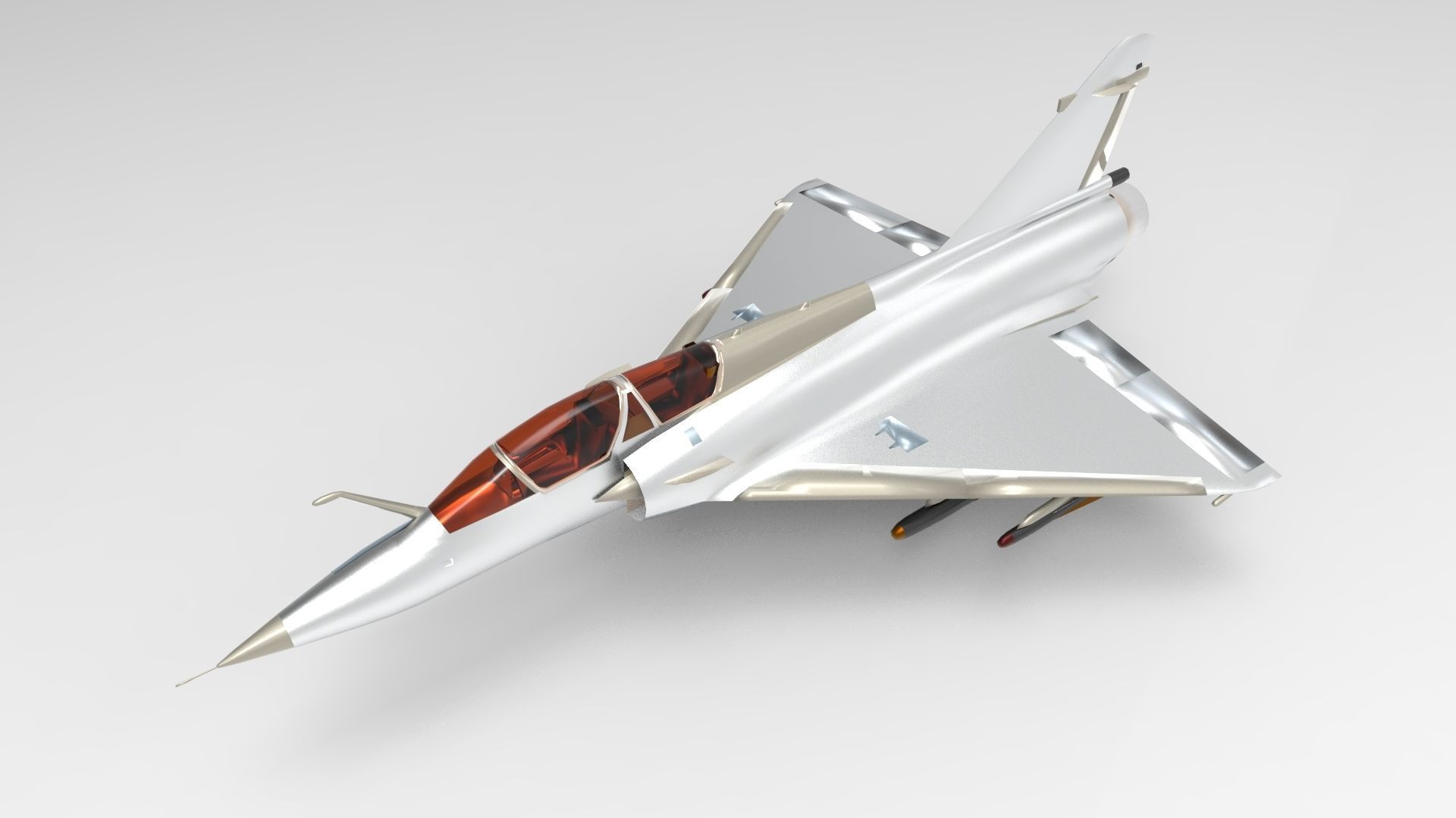 dessault mirage 2000 1 3D model_1