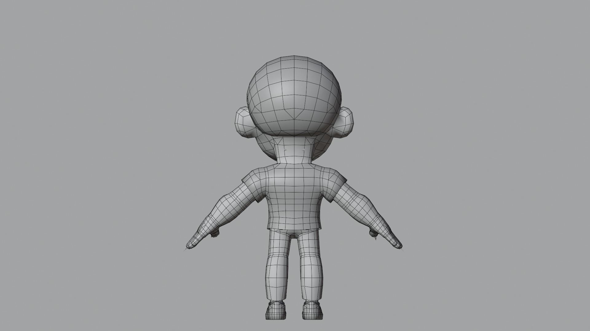 Simple Man Low Poly Low-poly 3D model_19