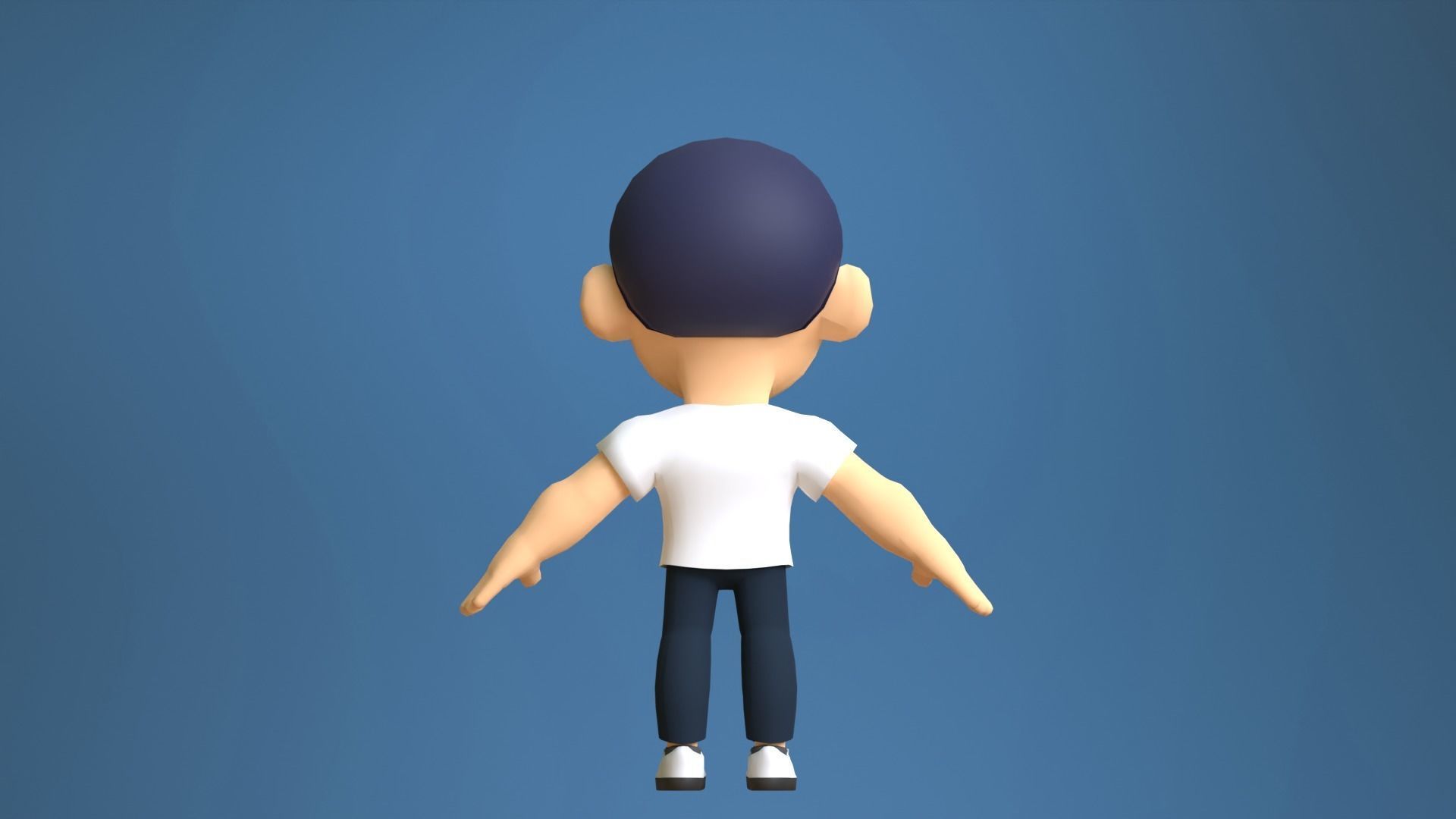 Simple Man Low Poly Low-poly 3D model_7