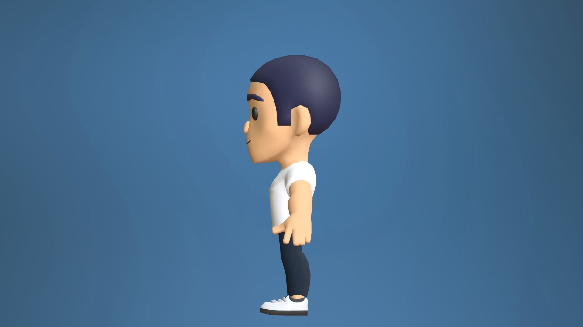 Simple Man Low Poly Low-poly 3D model_12