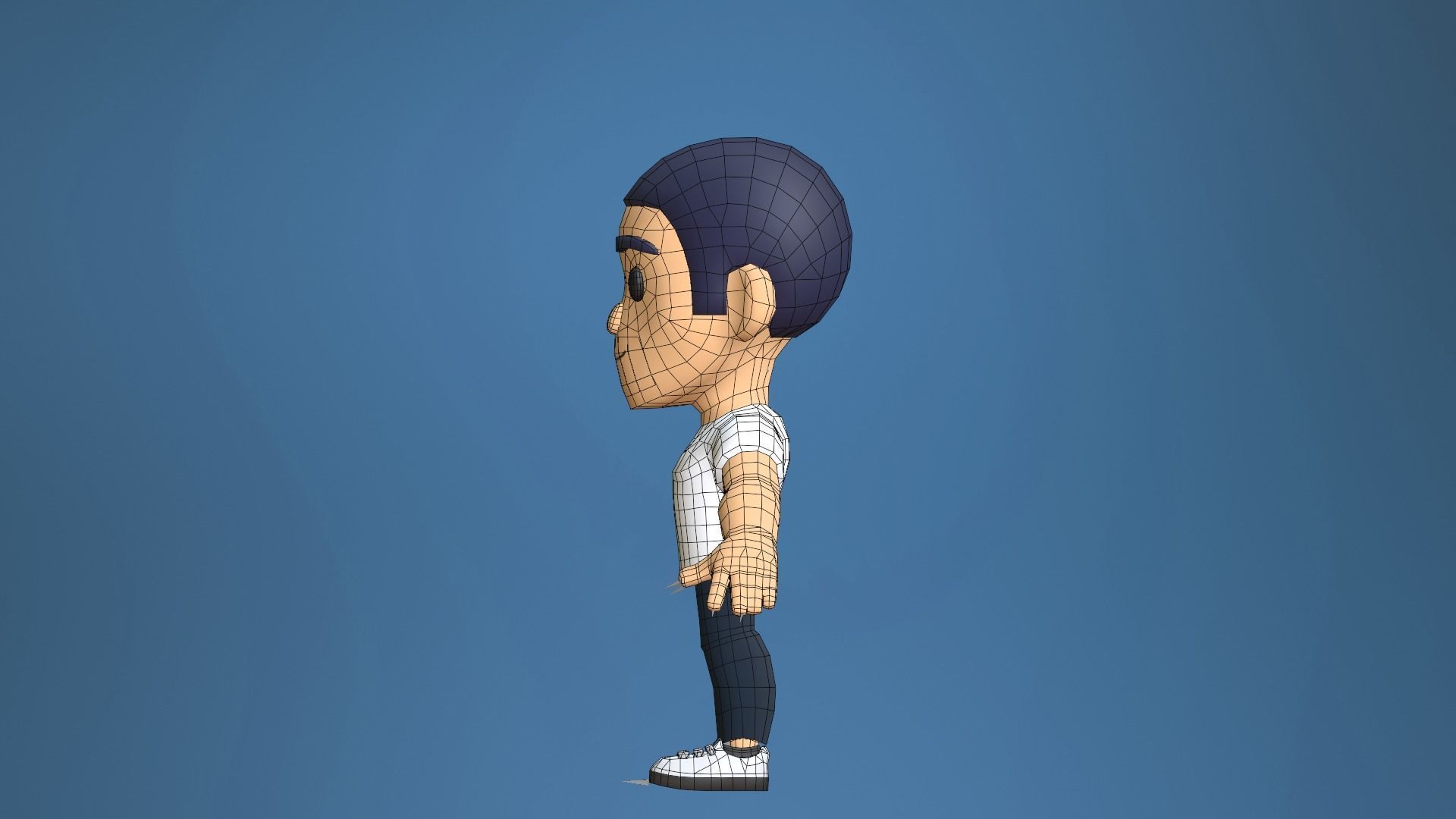 Simple Man Low Poly Low-poly 3D model_24