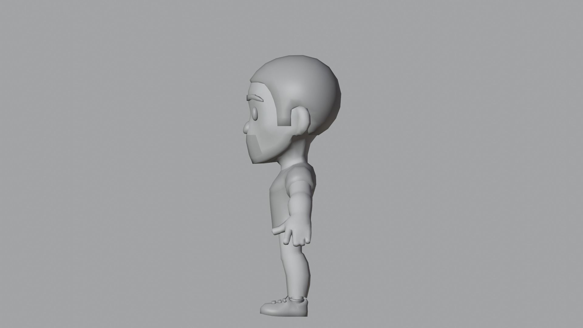 Simple Man Low Poly Low-poly 3D model_16
