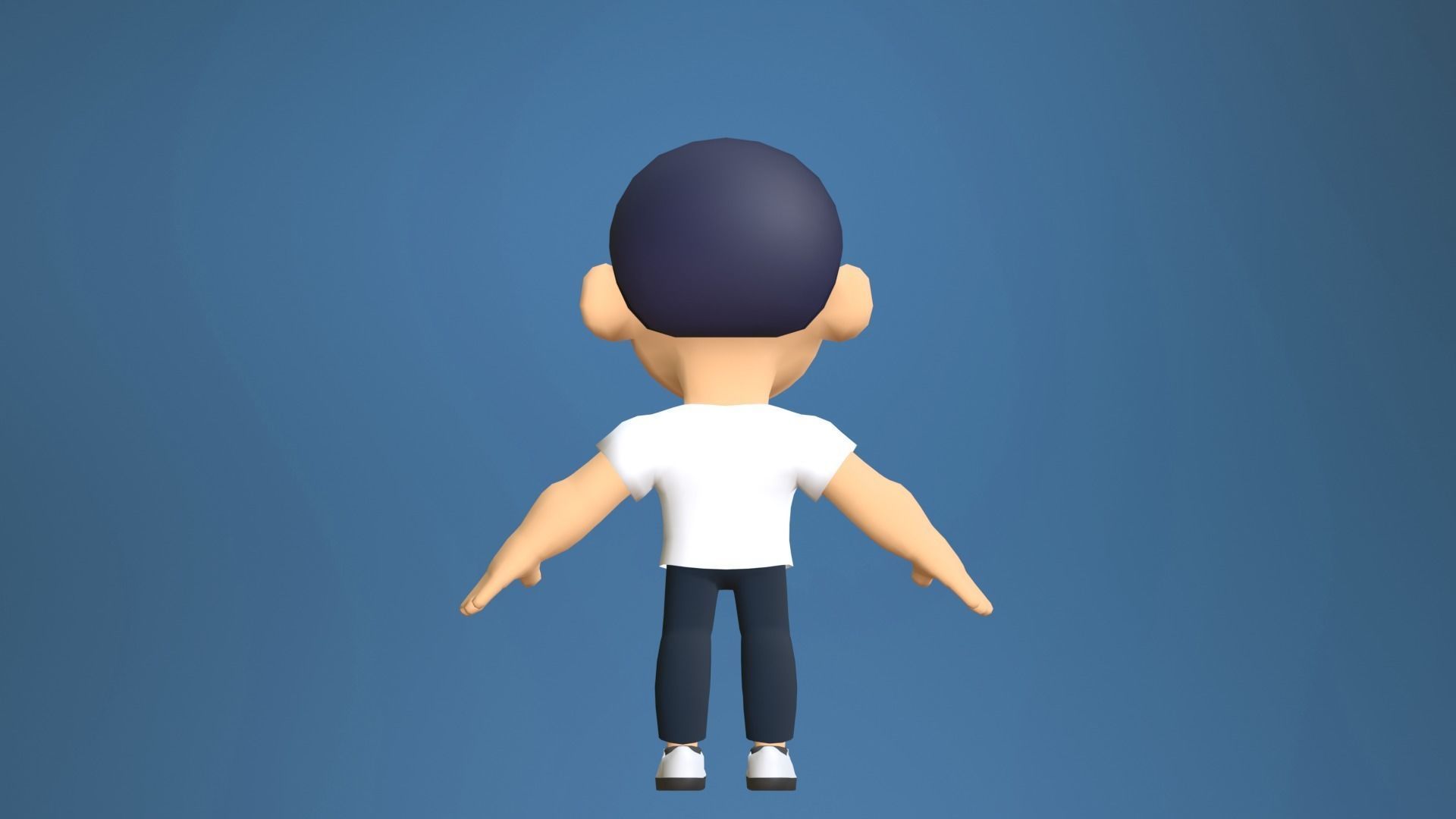 Simple Man Low Poly Low-poly 3D model_11