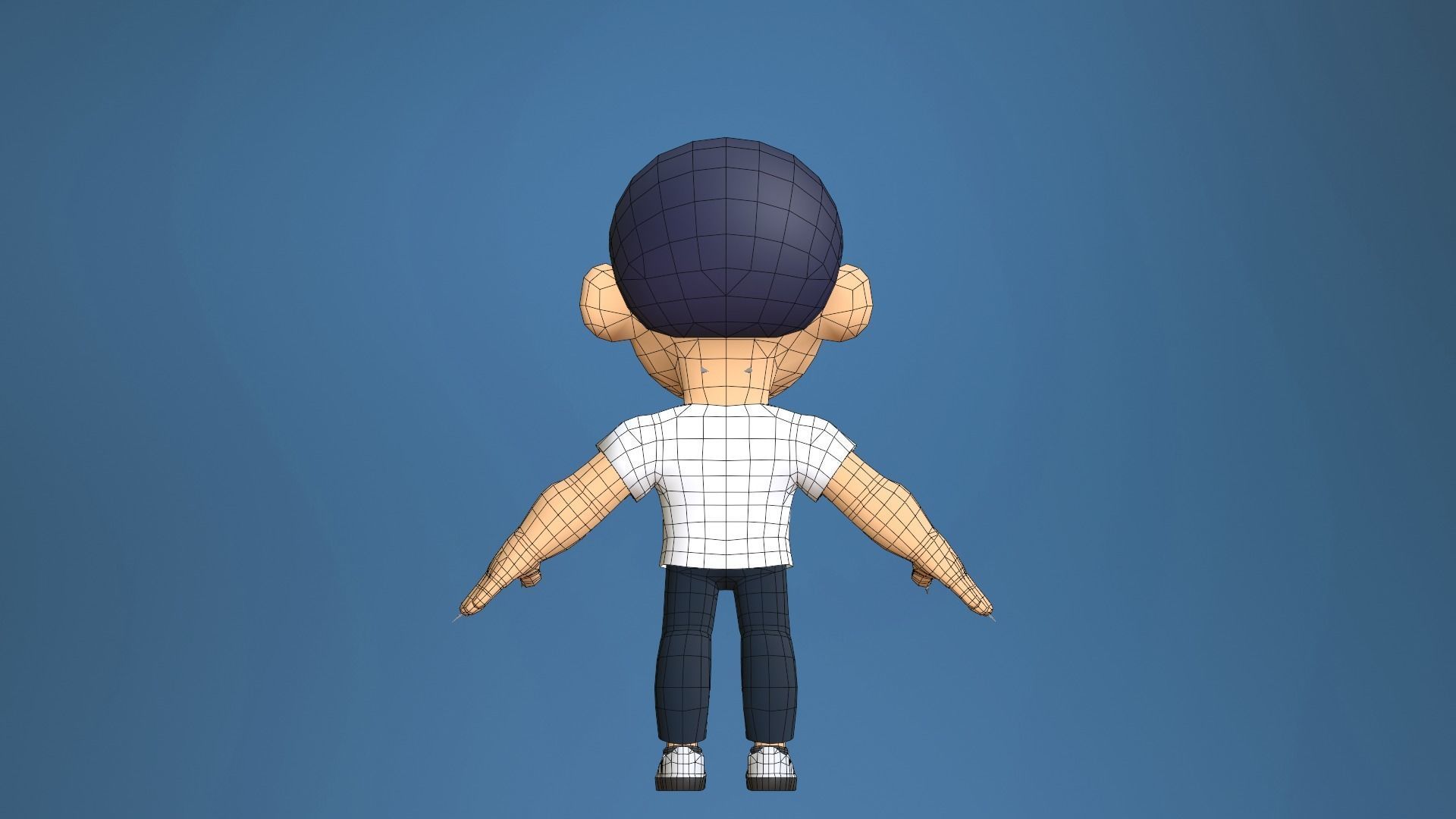 Simple Man Low Poly Low-poly 3D model_23