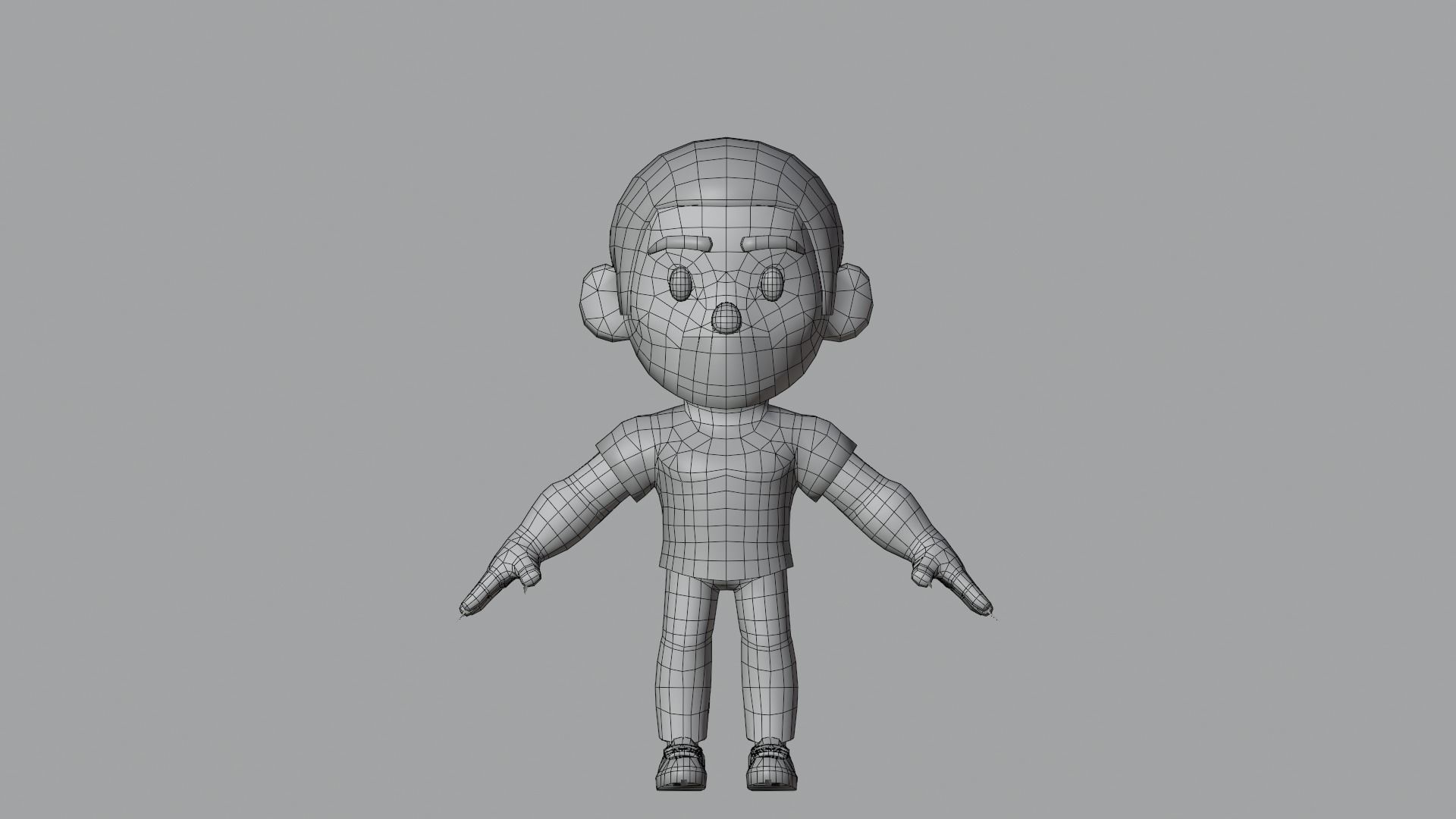 Simple Man Low Poly Low-poly 3D model_17