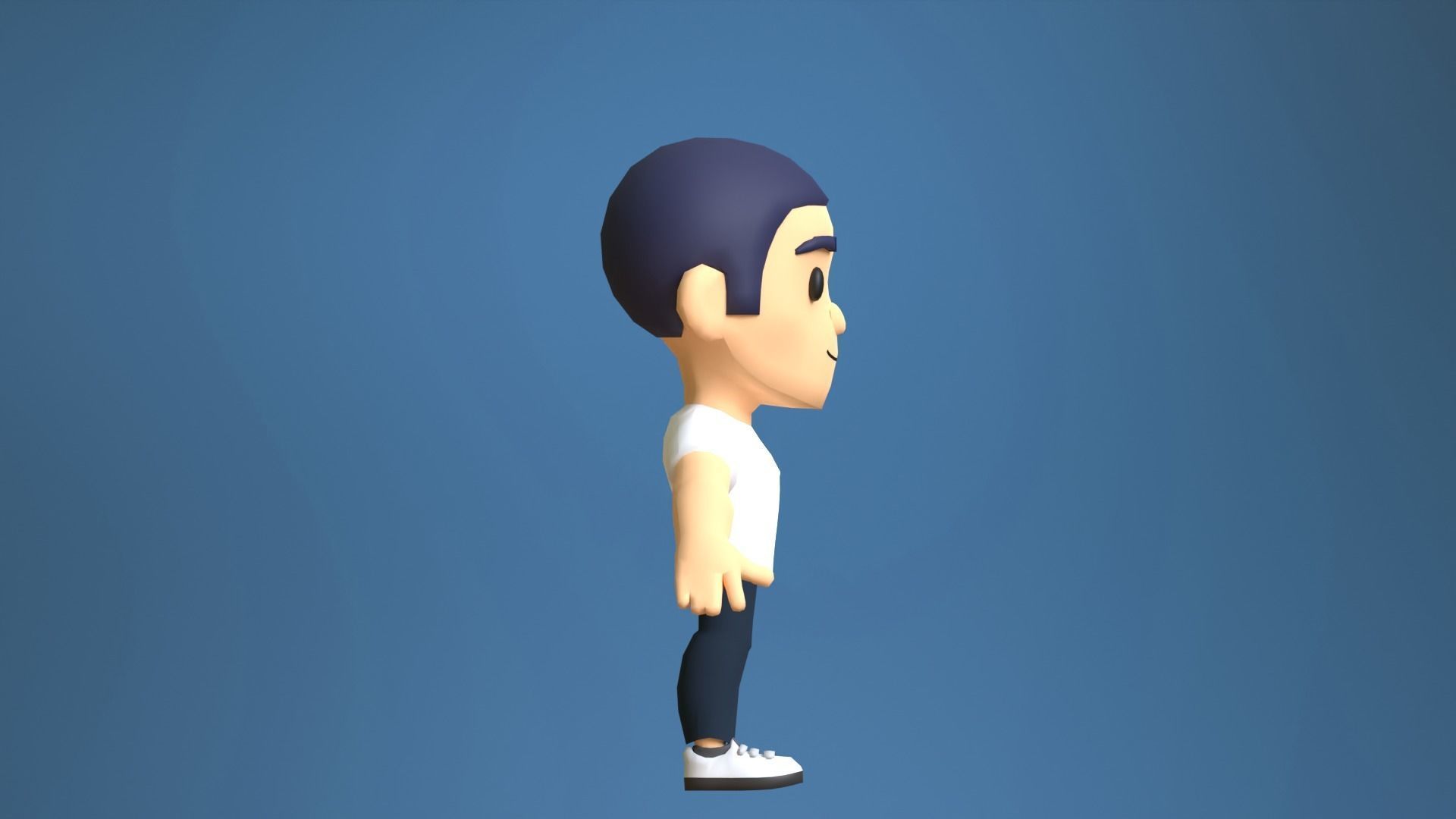 Simple Man Low Poly Low-poly 3D model_6