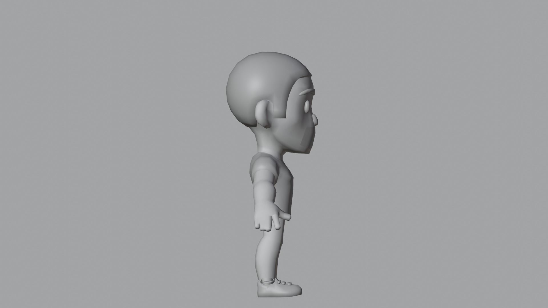 Simple Man Low Poly Low-poly 3D model_14