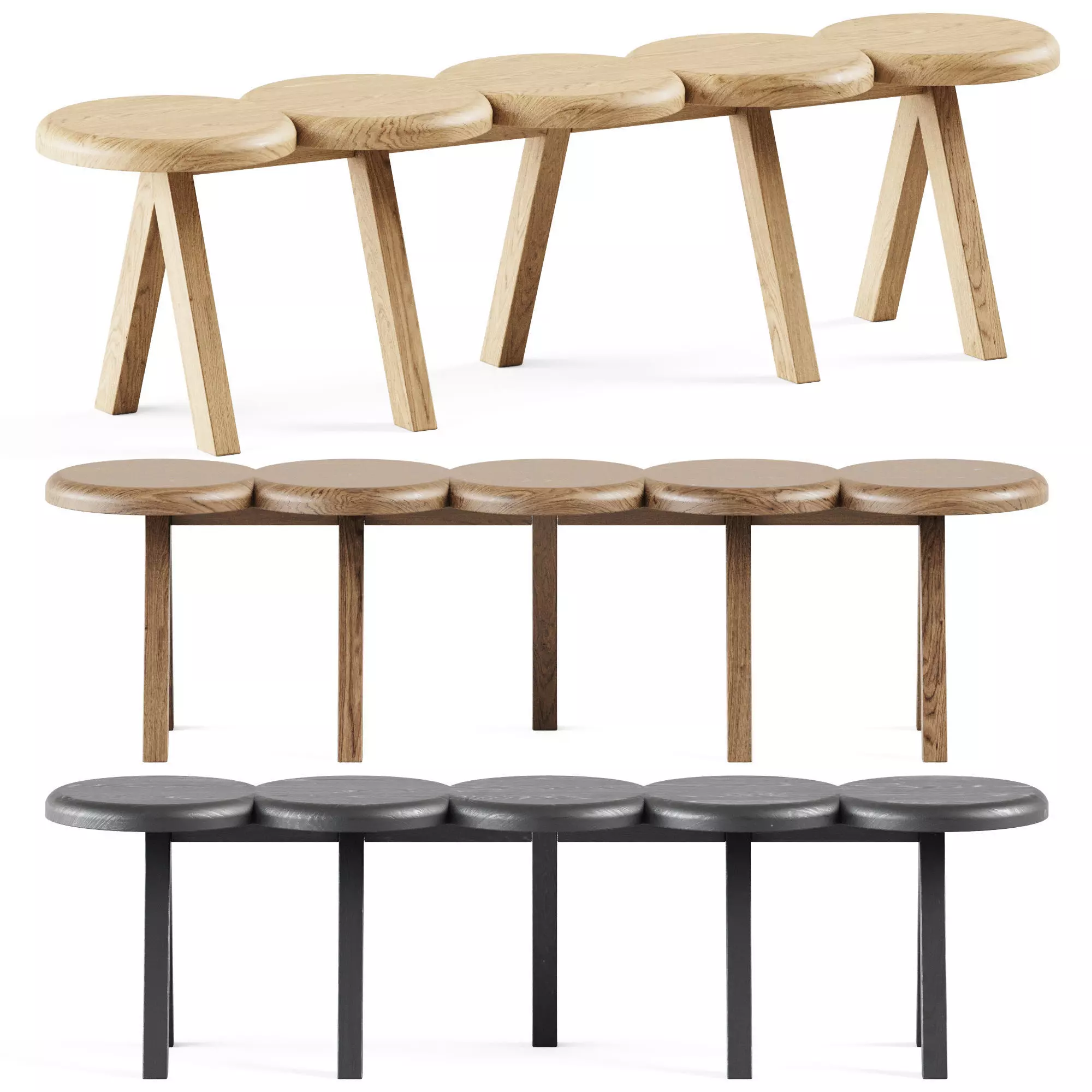 Bench millepiedi driade 3D model