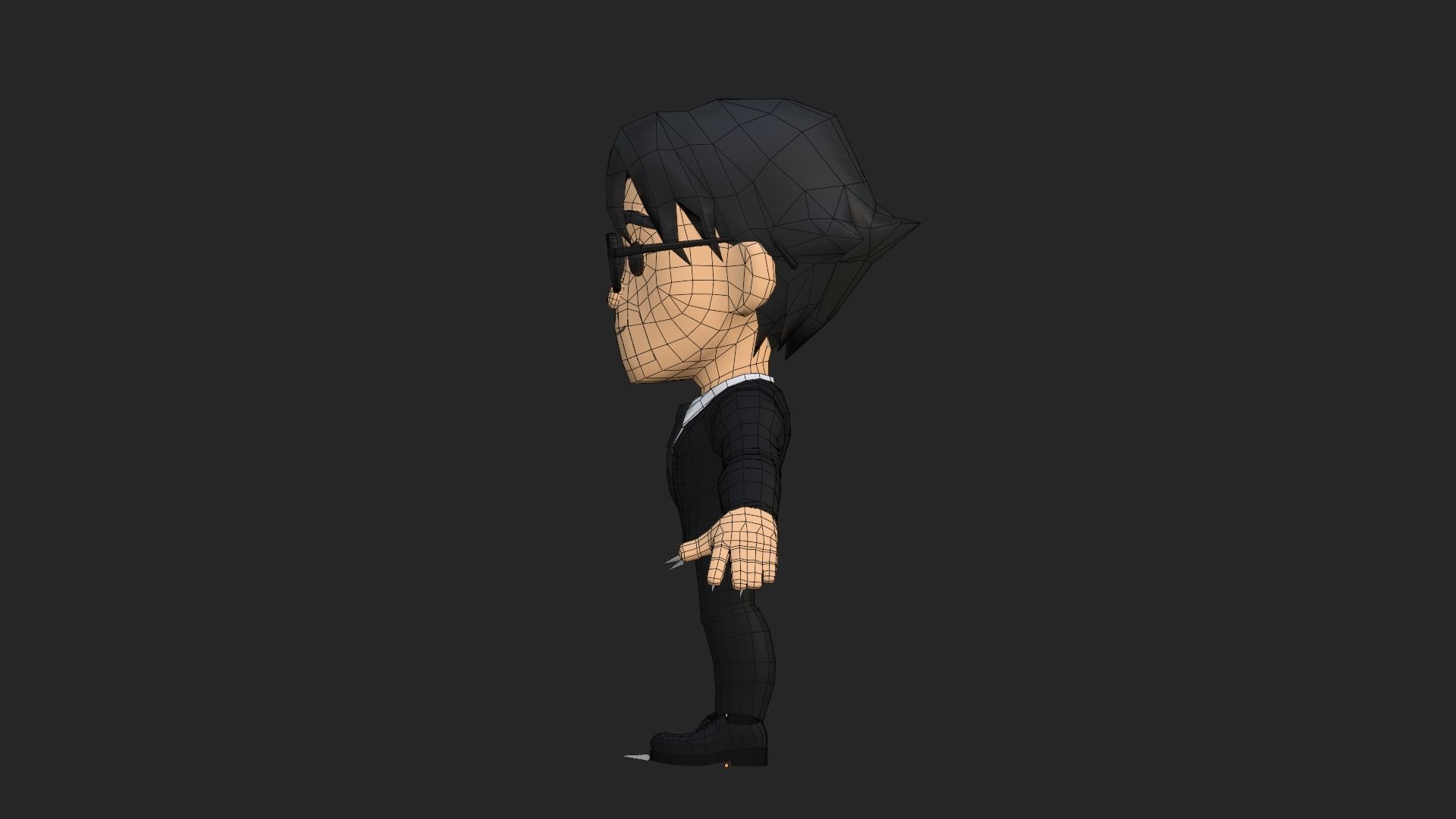 Suit Man Low Poly Low-poly 3D model_24