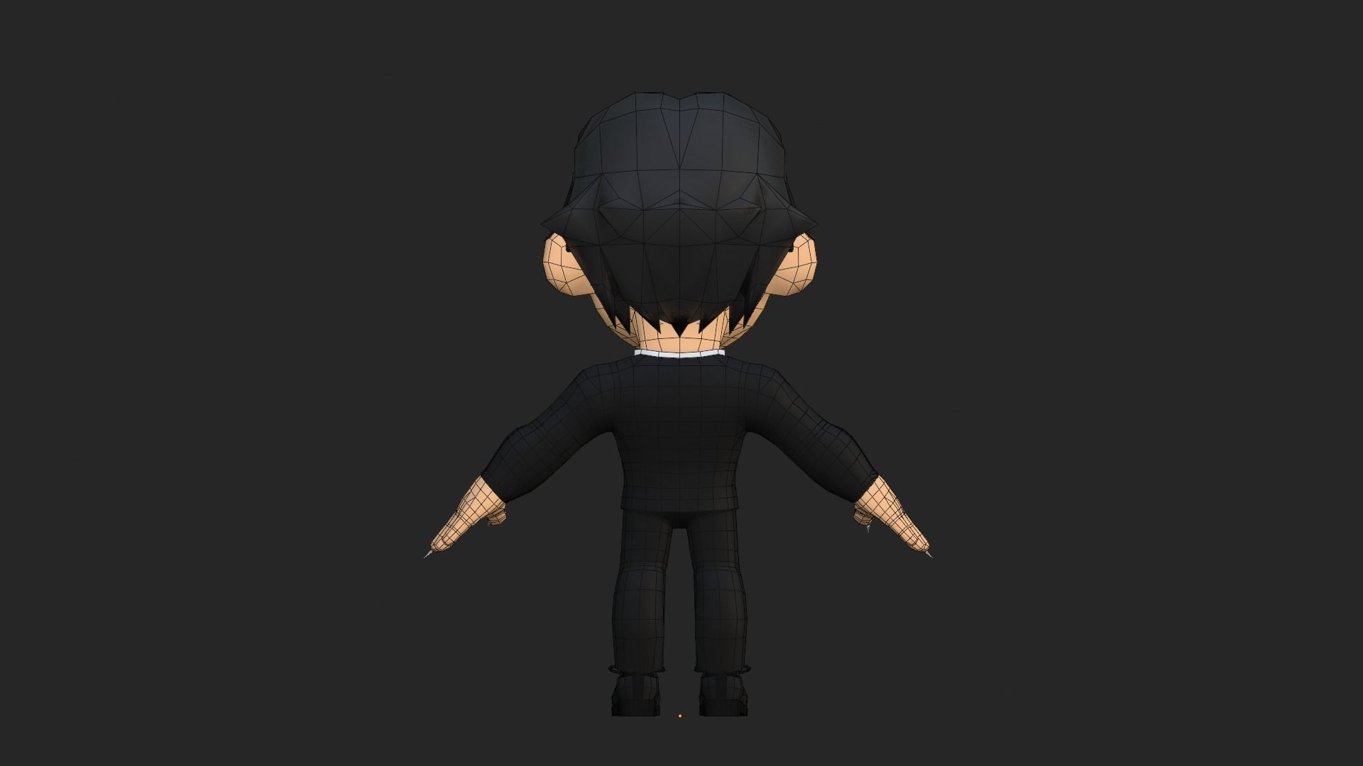 Suit Man Low Poly Low-poly 3D model_23