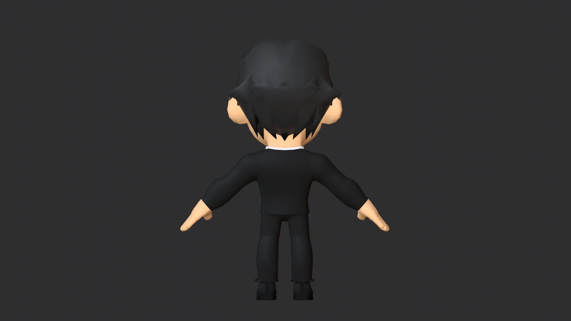 Suit Man Low Poly Low-poly 3D model_11