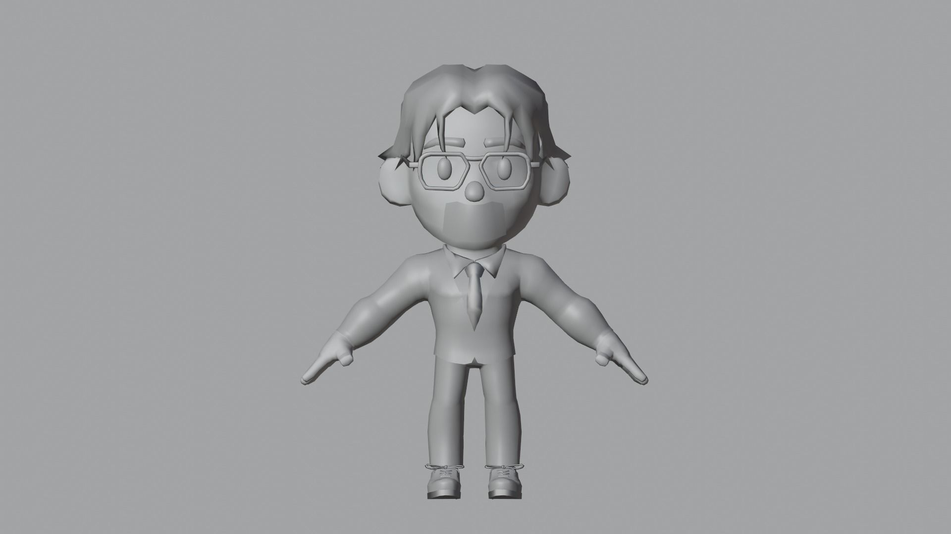 Suit Man Low Poly Low-poly 3D model_13