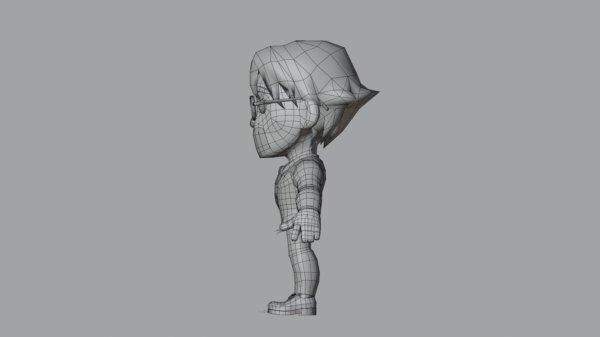 Suit Man Low Poly Low-poly 3D model_20