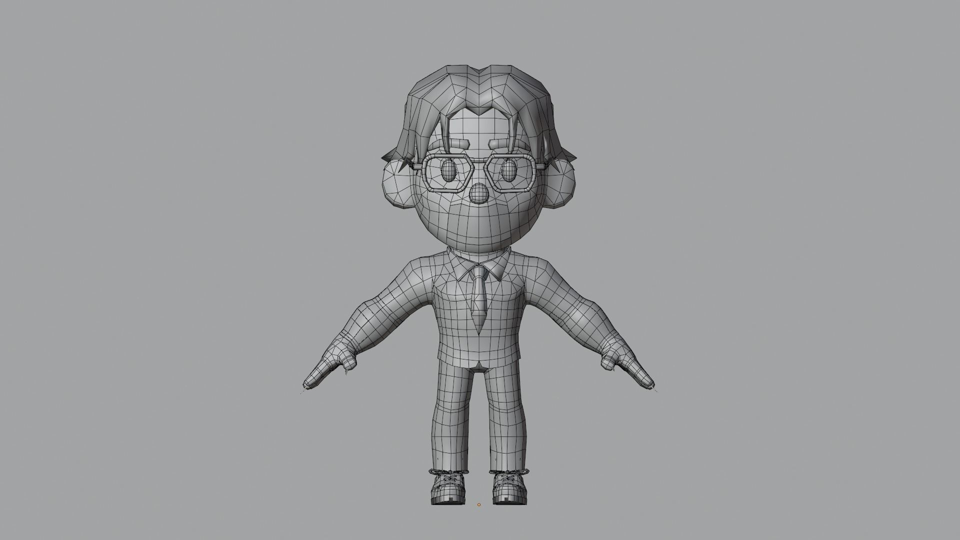 Suit Man Low Poly Low-poly 3D model_17