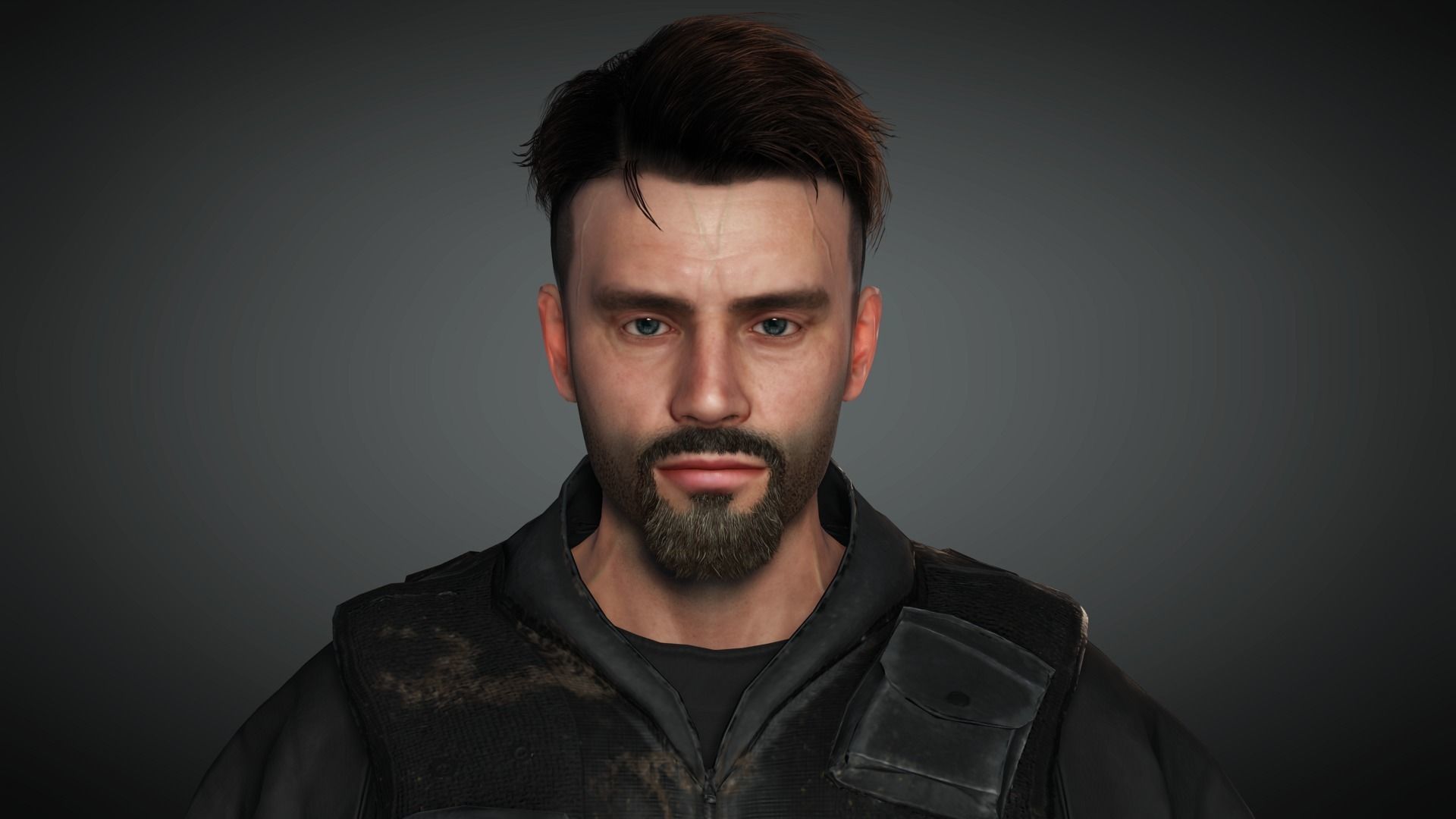 AAA Military Male Character 03 Low-poly 3D model_15