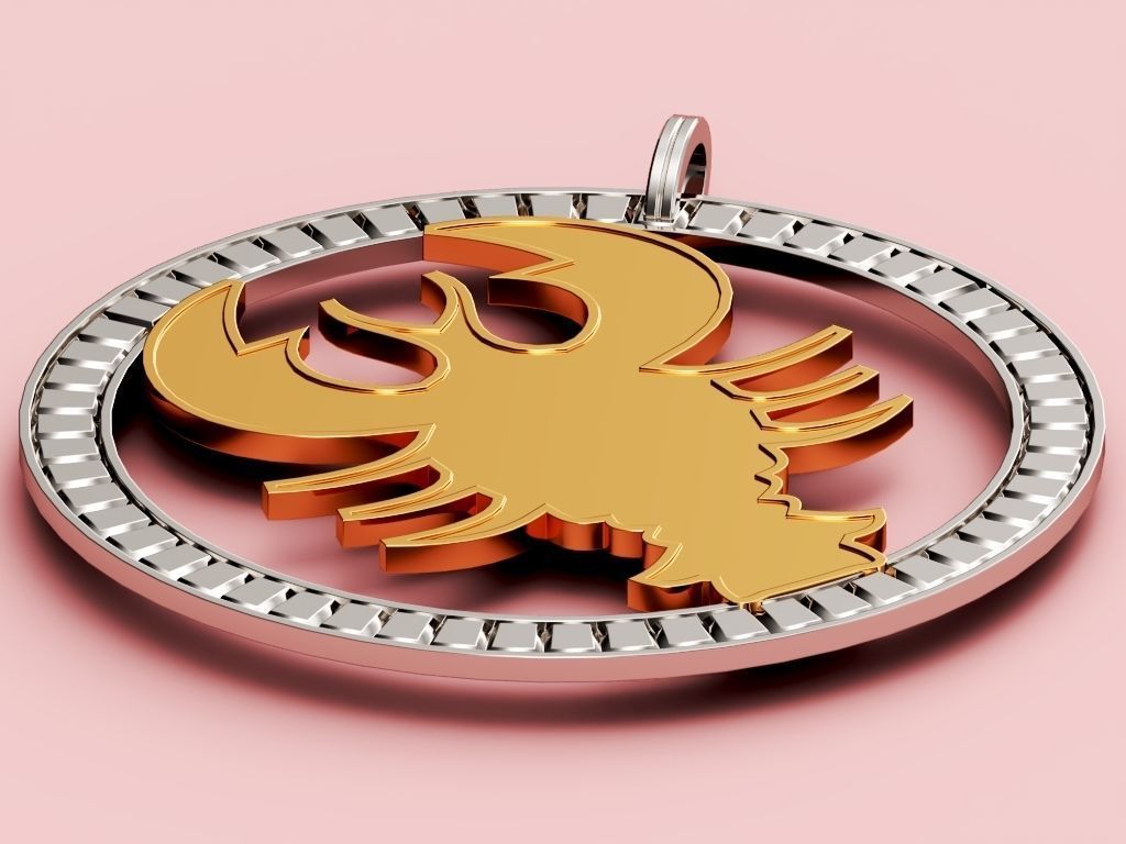 Cancer Pendant 3D print model_3