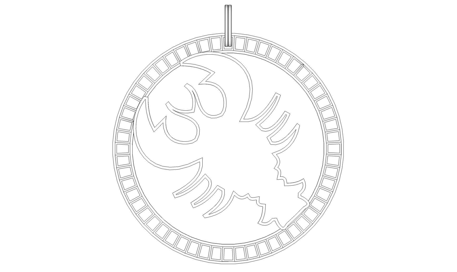 Cancer Pendant 3D print model_5