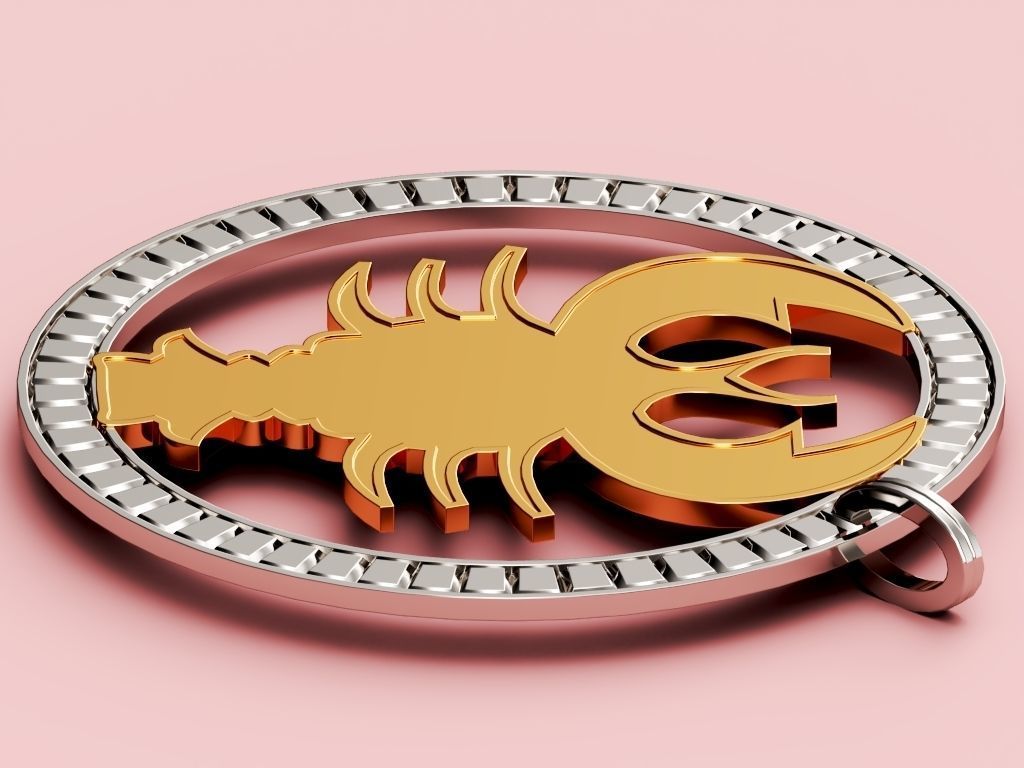 Cancer Pendant 3D print model_4