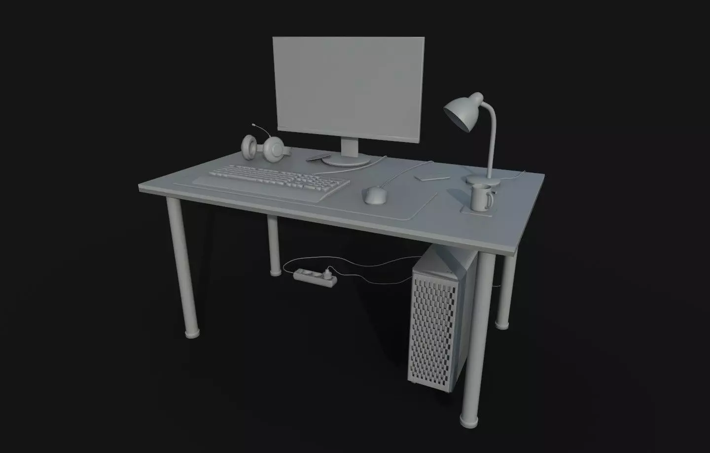 12 Desktop Game Assets Low-poly 3D model_0