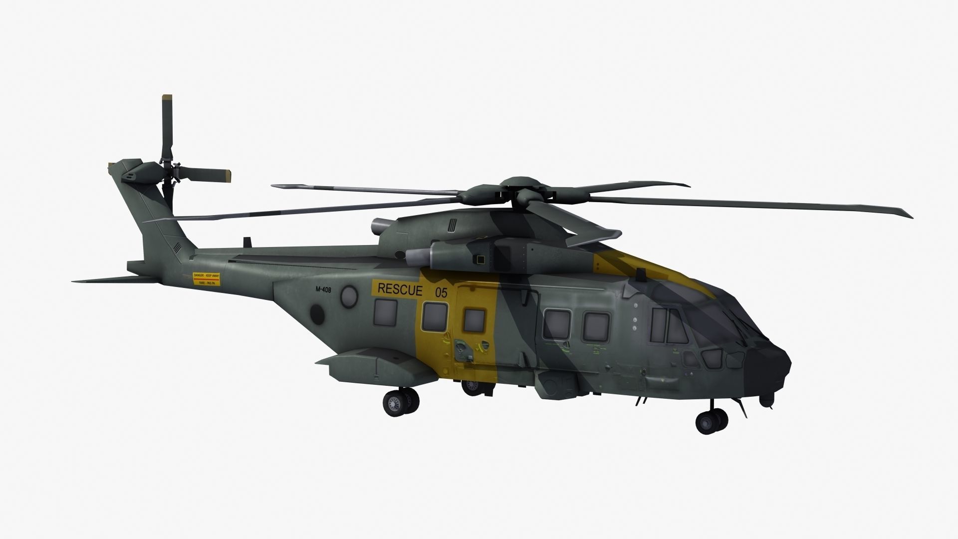AW101 Merlin Rescue LD1 Low-poly 3D model_28