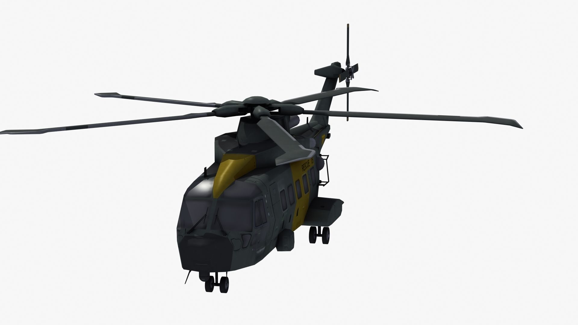 AW101 Merlin Rescue LD1 Low-poly 3D model_34