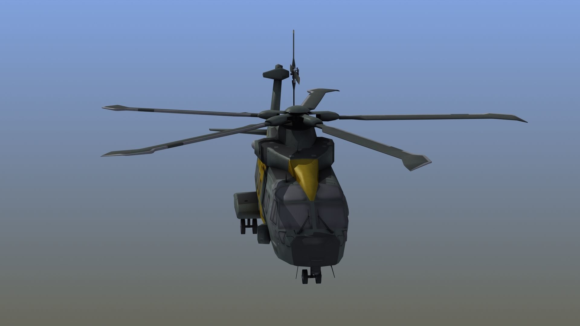 AW101 Merlin Rescue LD1 Low-poly 3D model_13