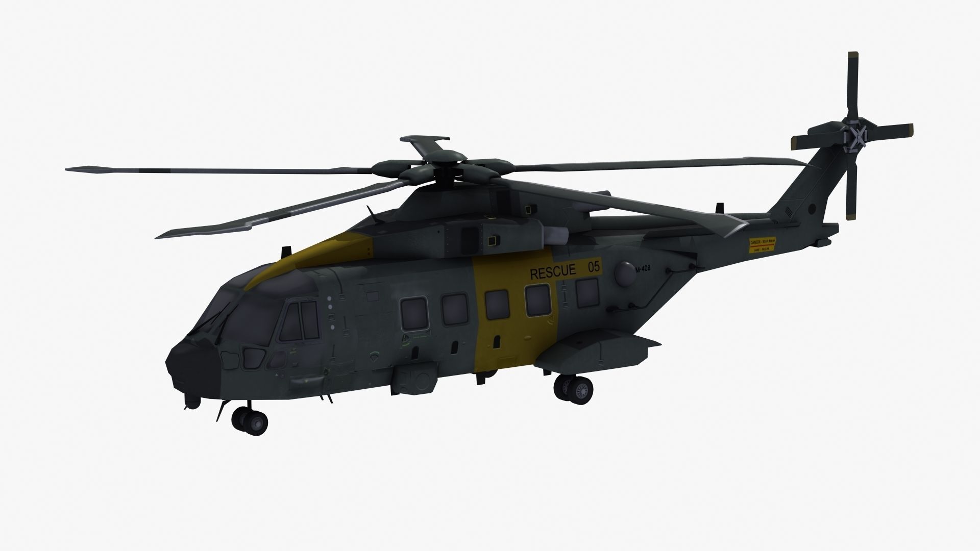 AW101 Merlin Rescue LD1 Low-poly 3D model_22