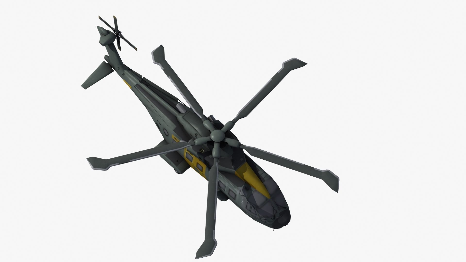 AW101 Merlin Rescue LD1 Low-poly 3D model_39