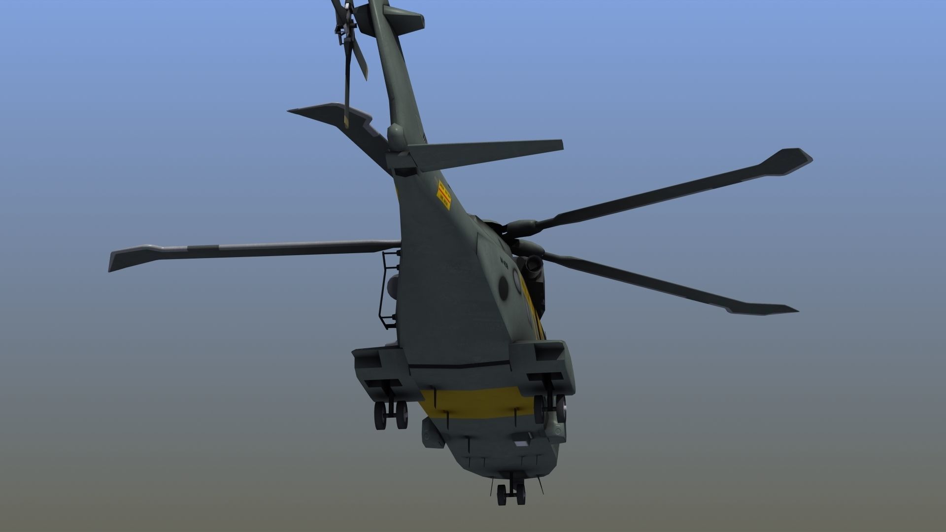 AW101 Merlin Rescue LD1 Low-poly 3D model_5