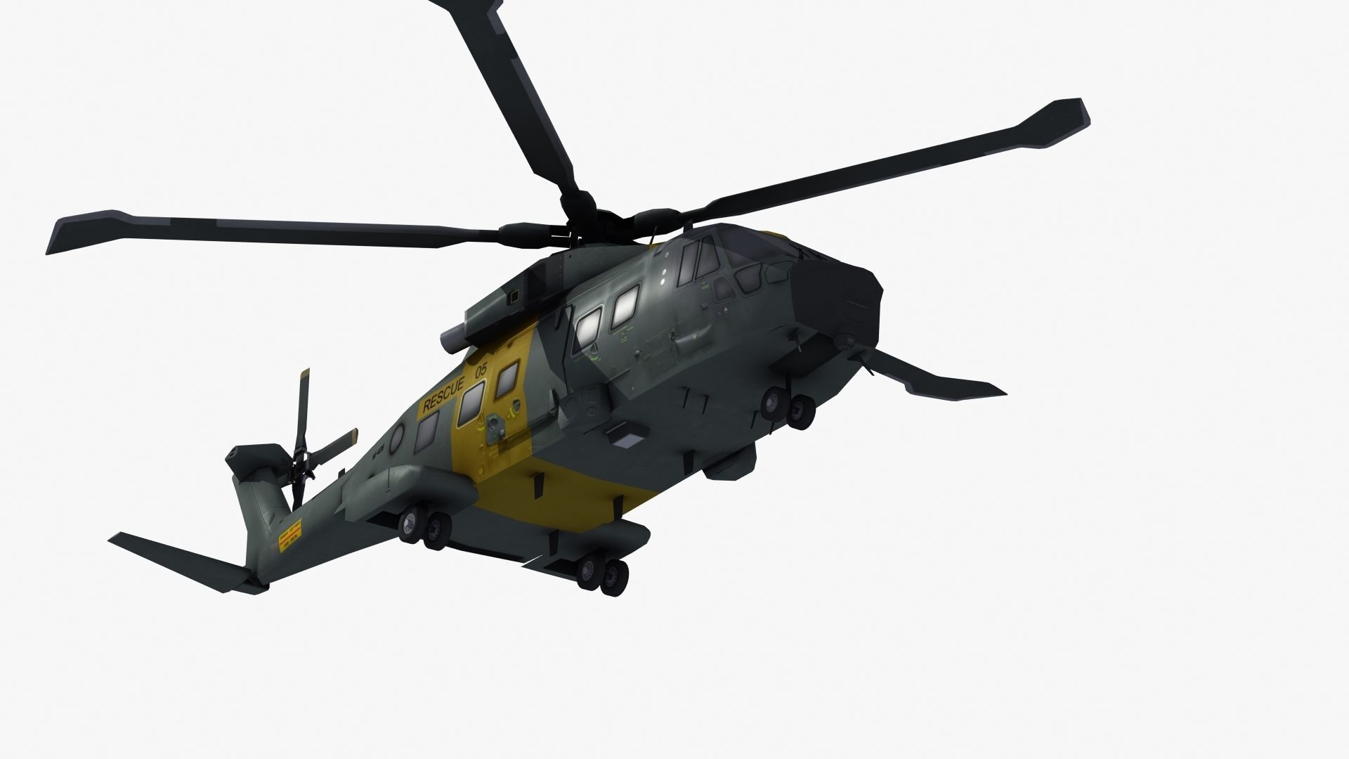 AW101 Merlin Rescue LD1 Low-poly 3D model_37
