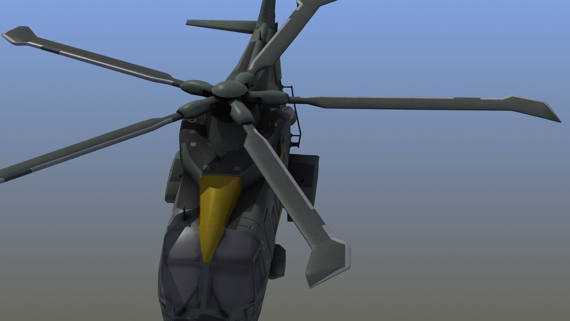AW101 Merlin Rescue LD1 Low-poly 3D model_1