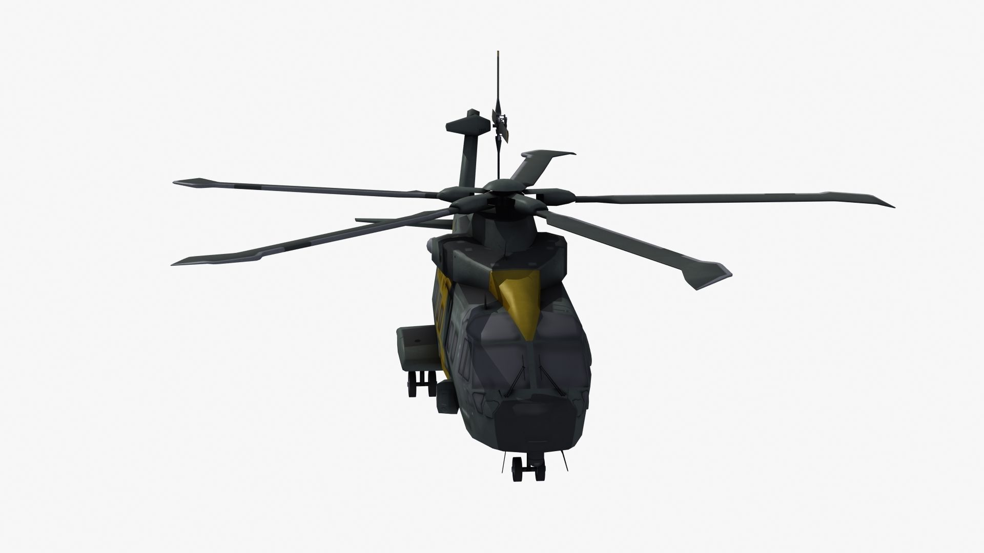 AW101 Merlin Rescue LD1 Low-poly 3D model_33