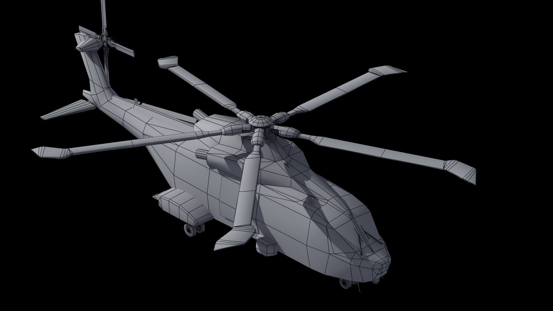 AW101 Merlin Rescue LD1 Low-poly 3D model_40