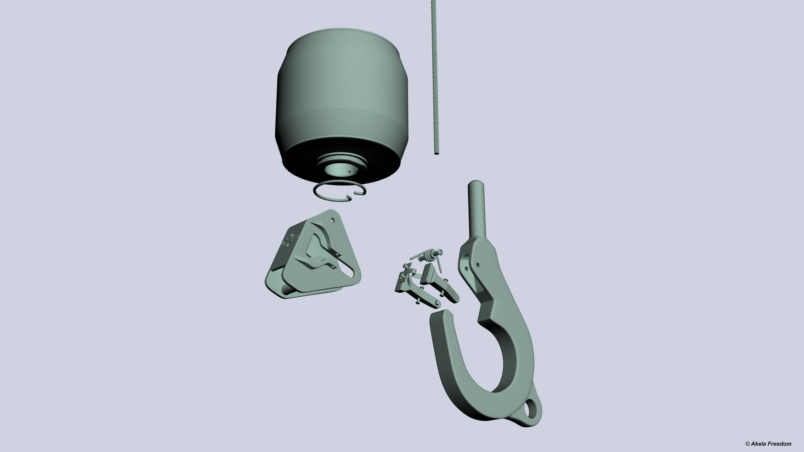 Hook for Hoist for Helicopter 3D print model_8