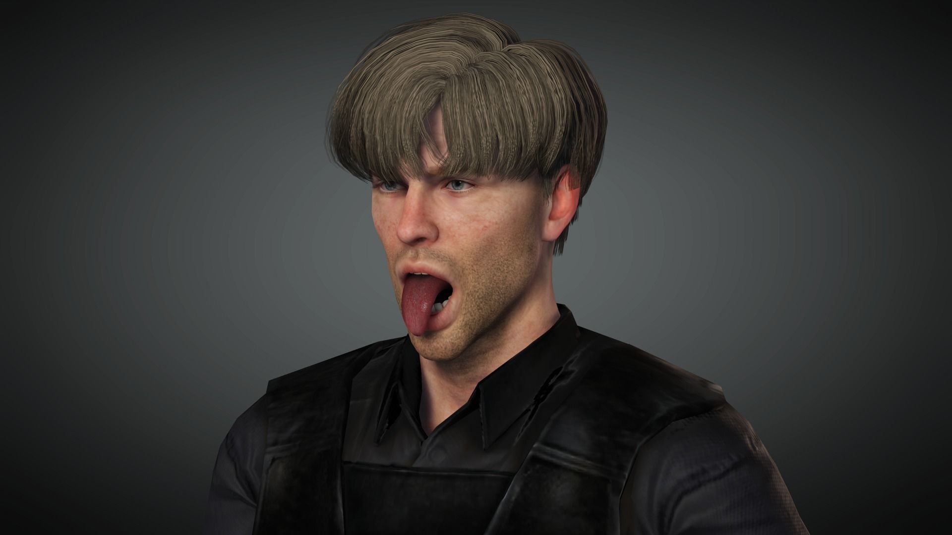 AAA Military Male Character 04 Low-poly 3D model_17