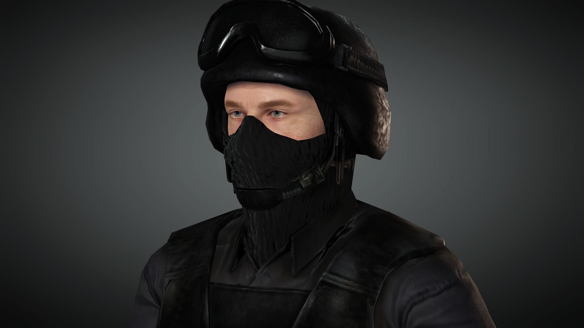 AAA Military Male Character 04 Low-poly 3D model_19