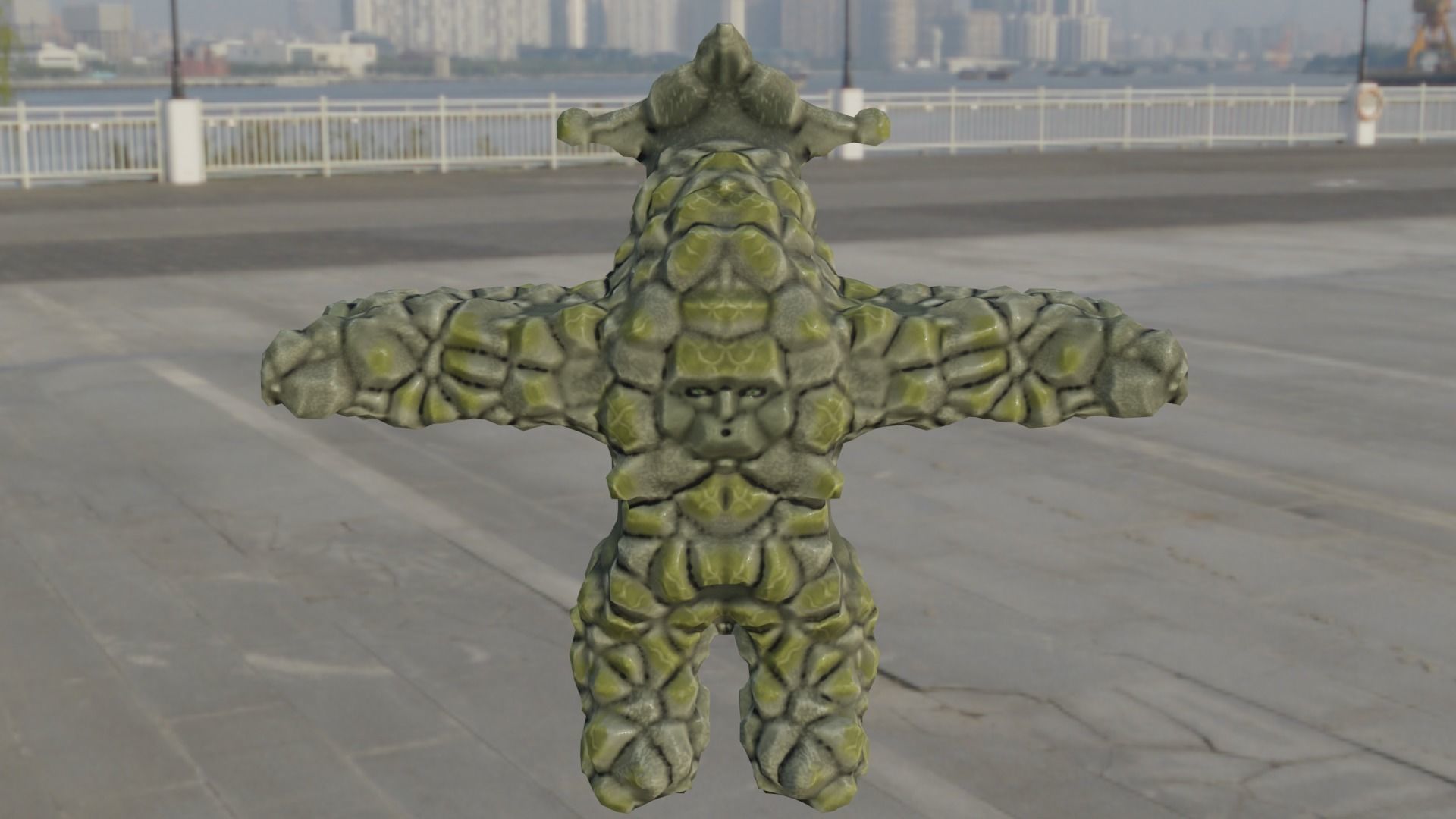 low-poly character model monster golem strongholds for games Low-poly 3D model_4